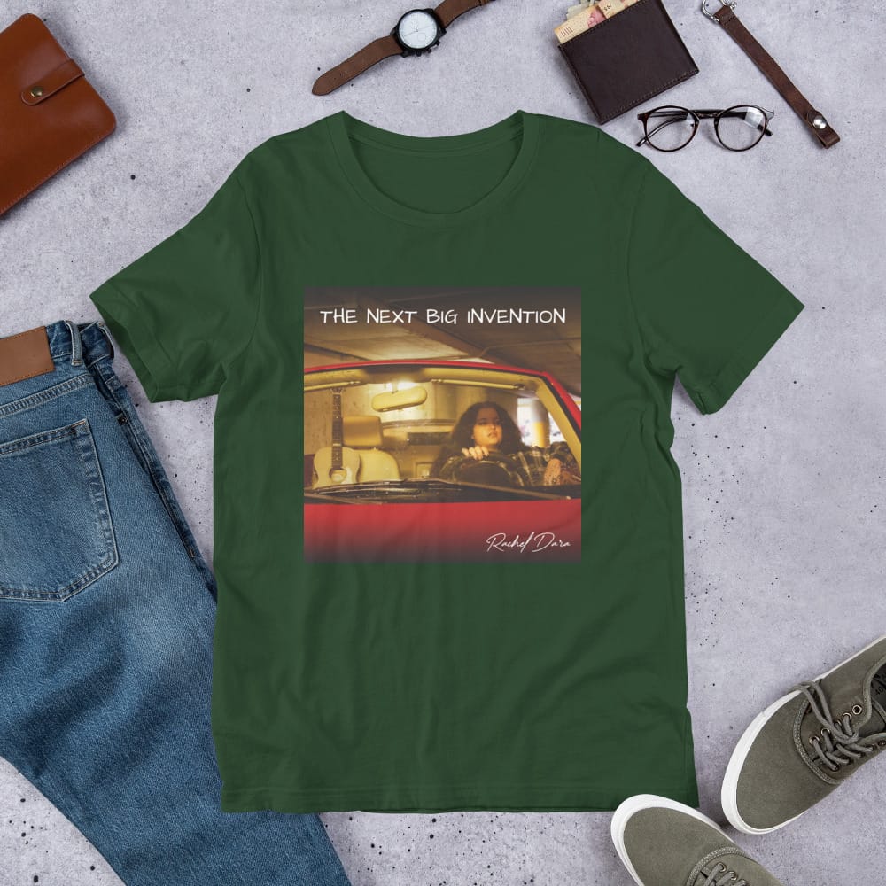 Rachel Dara – Unisex T-Shirt – The Next BIG Invention Album Cover - Image 4